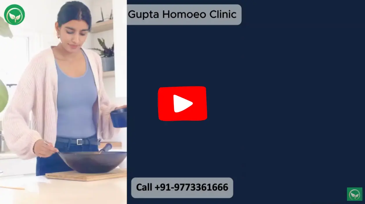 Video: Woman preparing food; Gupta Homoeo Clinic.