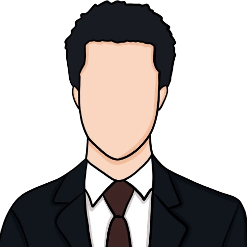 Faceless male avatar in suit and tie